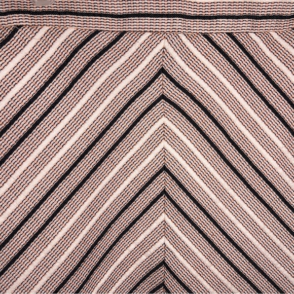 SIZE 10 LOFT SKIRT PINK MINI STRIPED BLACK LINED - Picture 4 of 7